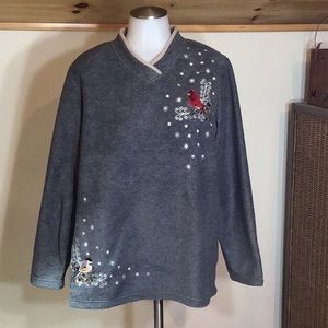 💐2/$20 Festive Croft and Barrow fleece top